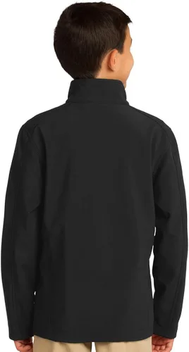 Vista 3 de Port Authority - Chaqueta para jóvenes, impermeable, suave, diseño de cáscara, color azul