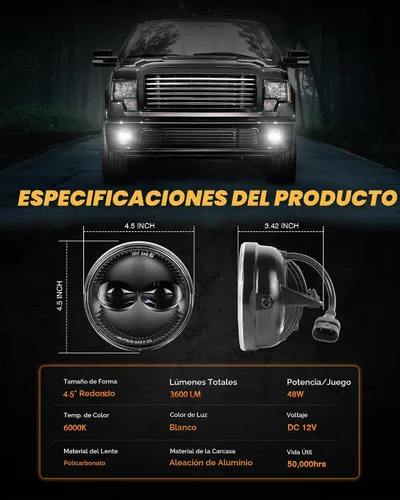 Vista 4 de Z-OFFROAD Conjunto de luces antiniebla LED compatibles con Ford F150 2006 2006-2014 F150 -Negro 3