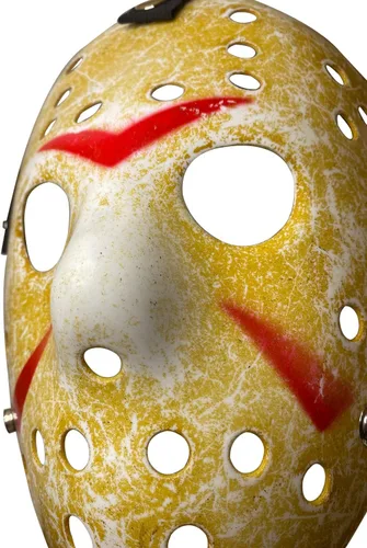 Vista 3 de Máscara de hockey de terror para Halloween, cosplay, mascarada, máscara de disfraz de Navidad con correas ajustables