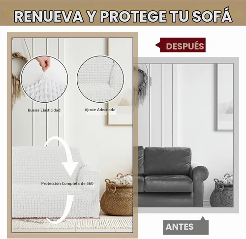 Vista 5 de Fanfanwin Juego de 3 fundas de sofá para muebles de sala de estar, fundas elásticas y lavables para sofá de Navidad, sofá grande de gran