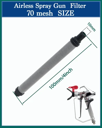 Vista 2 de 11 filtros de pistola de pulverización sin aire de malla negra 70, compatibles con Titan 581-062, 0089959, 0516732; Wagner 0089959, 0154675