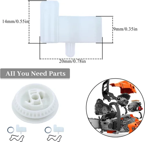 Vista 2 de Kit de polea de arranque de retroceso y trinquete para motosierra Stihl 017 MS180 021 023 025 MS210 MS230 MS250