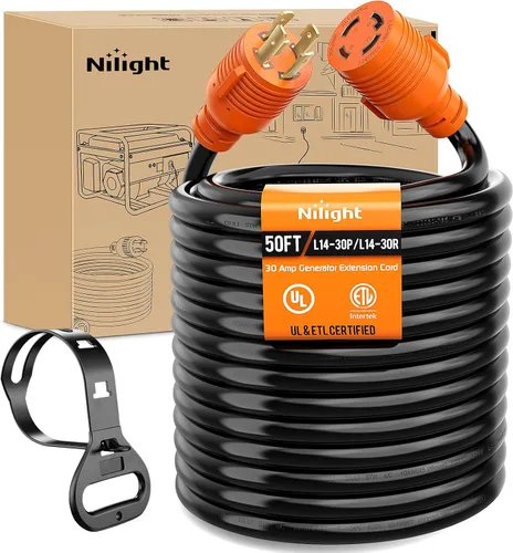Vista 69 de Nilight Cable de Extensión para Secadora EV de 15 Pies 3 Clavijas 30 Amperios NEMA 10-30P 10-30R Cable de Extensiones Antiguas Servicio Pesado