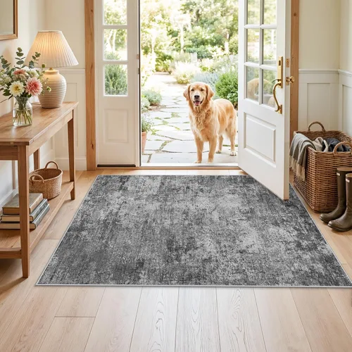 Vista 32 de YOUFORTONG Alfombra Lavable de 2 x 3 Pulgadas para Entrada: Alfombra Antideslizante Vintage para Interiores con Respaldo de Goma para Sala de Estar