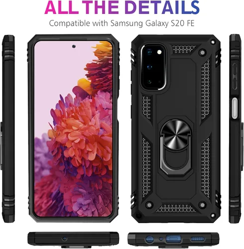 Vista 7 de Para Samsung Galaxy S20 FE 5G Funda con protector de pantalla, Funda protectora Galaxy S20 FE de grado militar resistente a golpes de uso intensivo