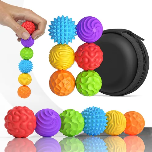 Vista 19 de Bolas magnéticas de juguete fidget, juguete sensorial de silicona para aliviar el estrés para adultos, adolescentes con autismo, ansiedad, TDAH