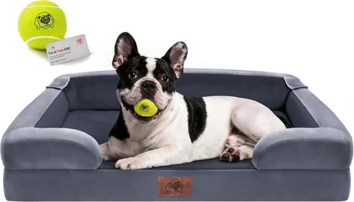 Vista 33 de Cama ortopédica impermeable para perros medianos y grandes Beige