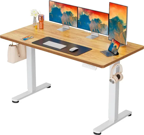 Vista 33 de ErGear - Escritorio eléctrico de pie de altura ajustable, escritorio para estar sentado o de pie de 31.5 x 18.9 pulgadas, escritorio de computadora