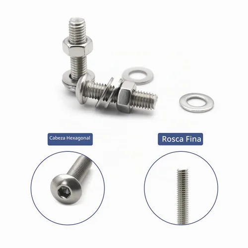 Vista 4 de Kit surtido de 1200 tuercas y pernos, tornillos métricos M2 M3 M4 M5, tornillos de máquina de acero inoxidable 304 con cabeza hexagonal y tuercas
