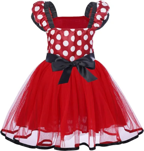 Vista 56 de IWEMEK - Maillot de ballet con diadema para niña con lunares, disfraz con diadema, leotardo