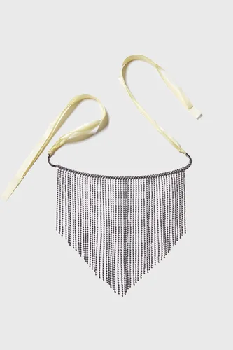 Vista 5 de BABEYOND Máscara de cadena de cristal de los años 20 con diamantes de imitación y flecos, para mascarada, Mardi Gras, Halloween, Gatsby, accesorios