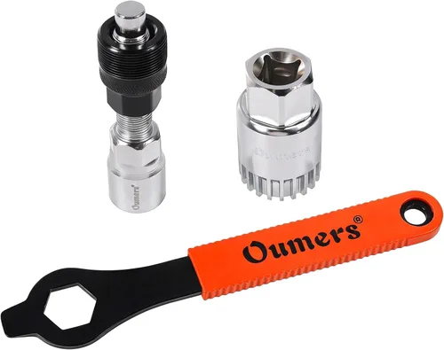 Vista 8 de Oumers Extractor de manivela de bicicleta/removedor de brazo y removedor de soporte inferior con llave inglesa/llave de 0.630 in. Kit