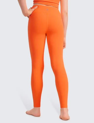 Vista 3 de CRZ YOGA Butterluxe - Leggings deportivos de longitud completa para niñas, pantalones de cintura alta para niños, pantalones de descanso para niñas