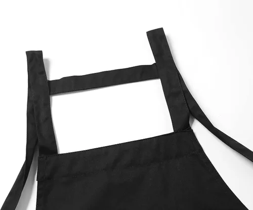 Vista 55 de Jeelow Delantal de cocina de algodón o sarga de algodón para hombres y mujeres, ajustable con bolsillos ajustables