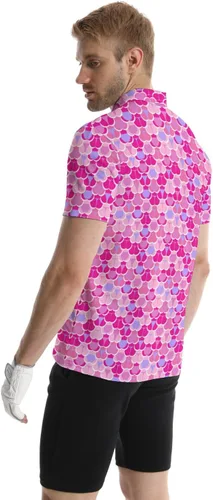 Vista 3 de Camisas polo divertidas para hombre de los años 80, camisas de golf de secado rápido que absorben la humedad, divertidas camisas polo de golf