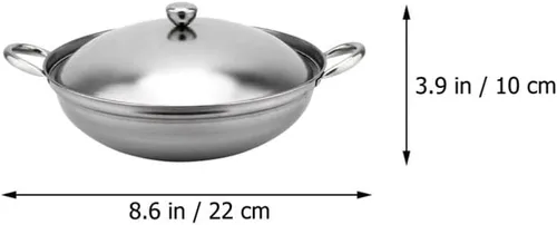 Vista 7 de CALLARON Olla para estufa, olla de alcohol, 1 juego de mariscos con mango estilo wok