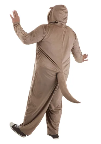 Vista 2 de Disfraz de Nutria para Adultos Talla Plus Multicolor