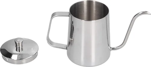 Vista 6 de Hervidor de café de acero inoxidable 304 de 20.3 fl oz vierte sobre la olla de café para el hogar cocina cafetera jarras