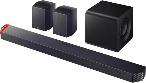 Vista 14 de Samsung Barra de sonido HW-B400F Serie B de 2.0 canales con woofer integrado, mejora de voz y modo nocturno, expansión de sonido envolvente, barra
