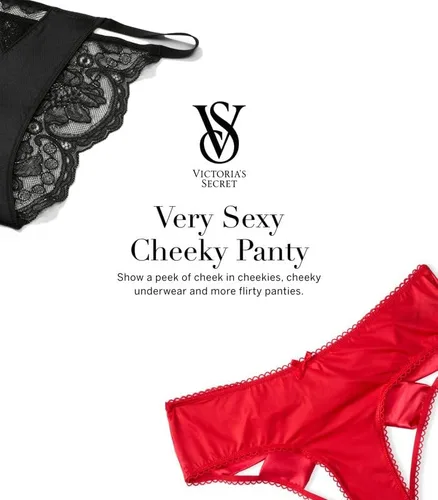 Vista 5 de Victoria's Secret Lace Trim T Back Cheeky Panty, Underwear for Women (XS-XXL)