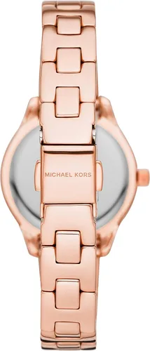 Vista 3 de Michael Kors Reloj de cuarzo Liliane para mujer con correa de acero inoxidable, dorado rosa, rosa, (Slim Rose Gold), Reloj de cuarzo