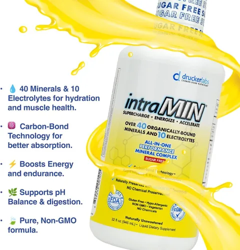 Vista 5 de Drucker Labs - Suplemento de minerales líquidos orgánicos intraMIN para hombres, mujeres, niños, apoyo inmunológico y muscular, sin OMG, sin gluten