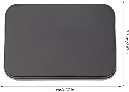 Vista 2 de Zerodeko Caja de almacenamiento de cartas de hojalata, paquete de 6 unidades, 4.37 x 2.87 x 0.98 pulgadas, organizador de cartas de metal