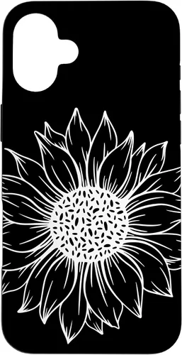 Vista 22 de iPhone 16 Cute and Beautiful White Flower of Sunflower Case