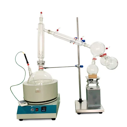Vista 2 de HNZXIB Extractor de destilación molecular de laboratorio de 10L de destilación de trayectoria corta con manto magnético de agitación y calefacción