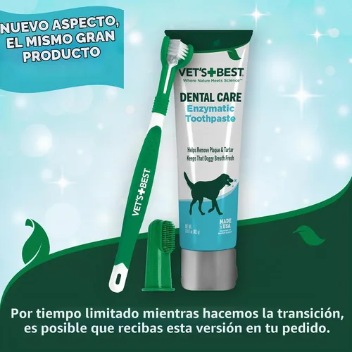 Vista 8 de Vet's Best Gel de pasta dental enzimática para perros, hecha en Estados Unidos.