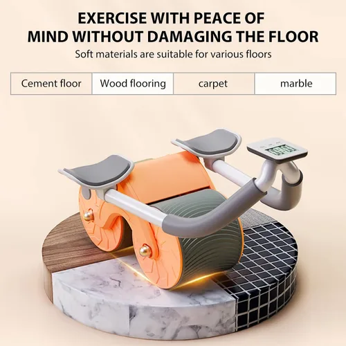 Vista 4 de Uota Rueda abdominal de rebote automático con soporte para codo,Rodillo abdominal para máquina de ejercicio abdominal,Equipo de entrenamiento
