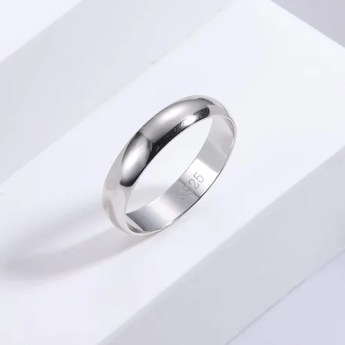 Vista 6 de MILACOLATO Anillos de plata de ley 925 para mujeres y hombres, chapados en oro blanco de 18 quilates, anillos apilables para pulgar, resistentes al