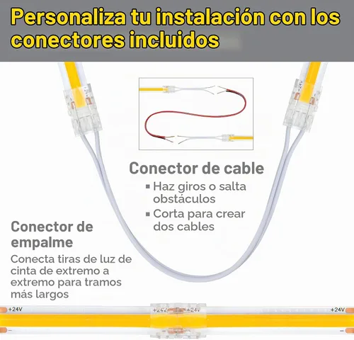 Vista 9 de Armacost Lighting RibbonFlex Pro 24V Luz de Tira LED COB Blanca, 2700K, 165 Lúmenes/Pie, 2.5M 171110 Blanco cálido 2700K
