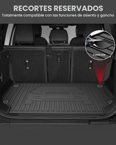 Vista 6 de Floor Mats & Cargo Liner for Land Rover 2020-2026 Defender 110 No apto para suelos de goma Defender 110s, cobertura máxima de superficie