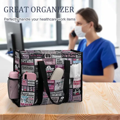 Vista 5 de Bolsas de enfermería para el trabajo, enfermería, bolsa de viaje, bolsas clínicas para estudiantes de enfermería, regalos de enfermería