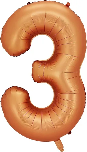 Vista 7 de Globos de aluminio naranja número 0, 40 pulgadas