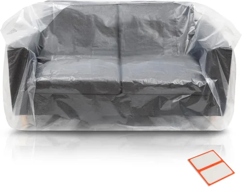 Vista 10 de Fundas de plástico para muebles para mudanza y almacenamiento - Protectores de fundas para sillas de alta resistencia, impermeables y a prueba