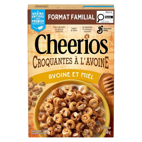 Vista 11 de Cheerios Avena Crunch Oats 'N Honey Cereal, 516g/18.2 oz, importado de Canadá)