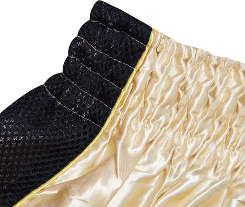 Vista 4 de SIAMKICK Pantalones cortos de Muay Thai para niños (4 años a 10 años), boxeo, kickboxing, artes marciales mixtas para niños y niñas