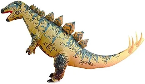Vista 4 de VURPOKSI Disfraz inflable de dinosaurio para adultos, divertido overol inflable para Halloween, Navidad, desfile, fiesta familiar