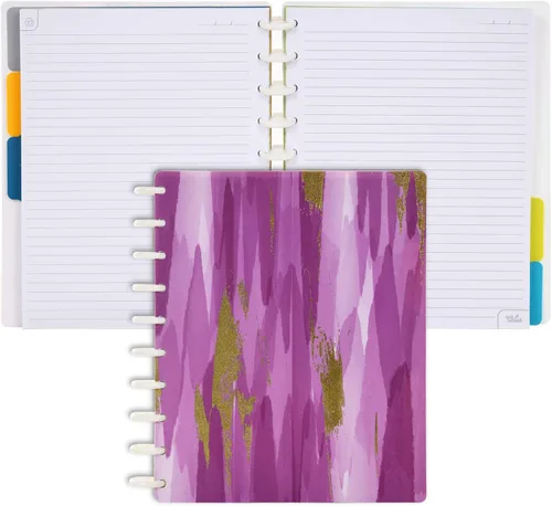 Vista 123 de Talia - Cuadernos de notas con tapas, planificador, personalizables, (Rosa de los 90, Junior (5.5 pulgadas x 8.5 pulgadas))