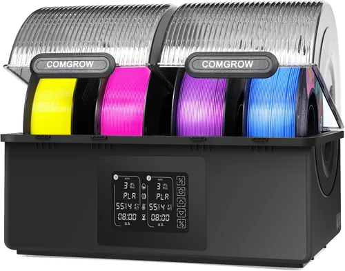 Vista 12 de Comgrow - Filamento para impresora 3D de seda PLA, color dual 2 en 1 negro y verde, filamento PLA para impresión 3D de 1.75mm, precisión dimensional