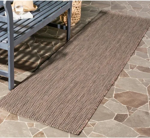 Vista 29 de Safavieh Colección Courtyard CY8022 Alfombra, 2 pies x 3 pulgadas x 5 pies, aguamarina y gris, impermeable, fácil de limpiar, sin pelusa