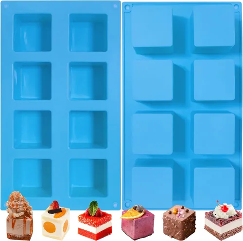 Vista 9 de Sidosir - Molde de caramelo cuadrado de silicona, moldes de silicona de goma de 126 cavidades para bombas de grasa, molde de trufa de chocolate
