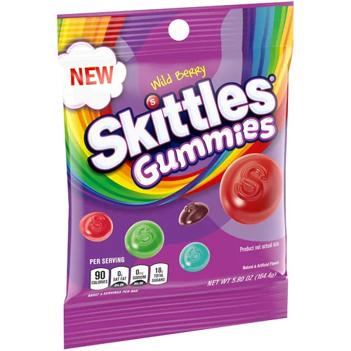 Vista 10 de Skittles - Bolsa de gomitas de caramelo, original, 5.8 onzas