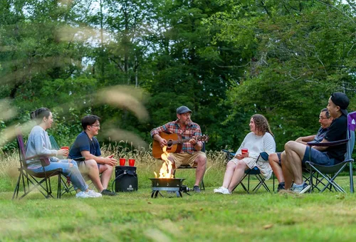 Vista 2 de Outland Living - Chimenea de propano portátil de 19 pulgadas, 58,000 BTU de gas sin humo Perfecta para camping, patio, jardín, tailgating