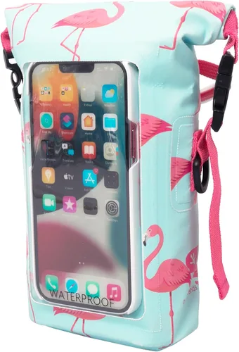Vista 3 de geckobrands Bolsa impermeable para teléfono con bolsa seca de 2 L y correa ajustable, protege tu teléfono y objetos de valor mientras estás