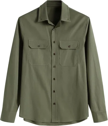 Vista 5 de CALSUZ Men's Safari-Shirt UV Sun Protection Long Sleeve Fishing Hiking Shirts Two Pocket Lightweight Quick Dry for Travel