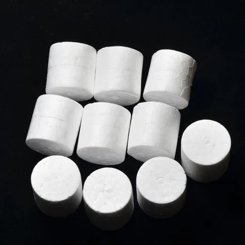 Vista 5 de 10 piezas de material de espuma con forma de cilindro para niños, juguetes hechos a mano, manualidades, 1.5x1.5 in