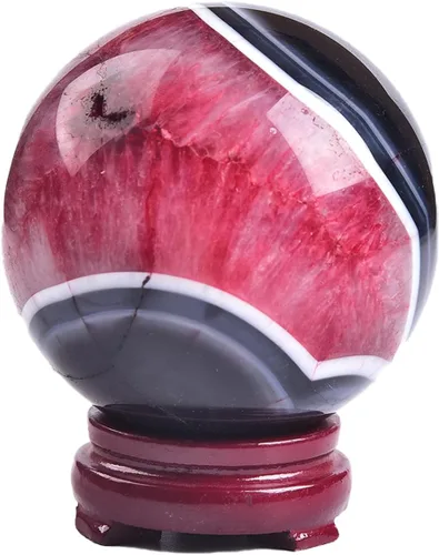 Vista 119 de JIC Gem Piedra Natural de Jaspe Africano Cristal de Curación Esfera Adivinación Bola de Piedra Preciosa, Feng Shui Reiki Aura Decoración